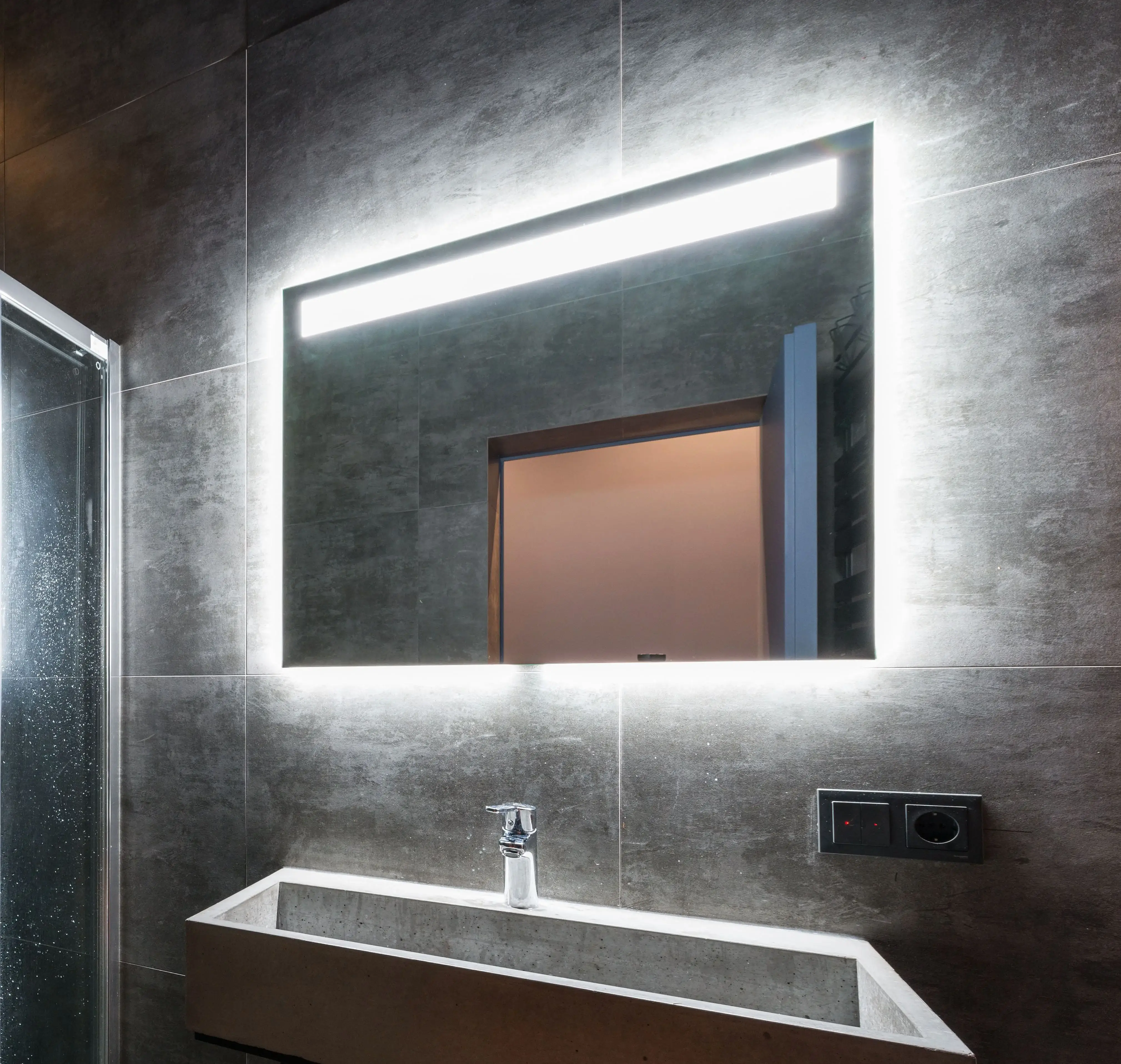 Зеркало с комбинированной LED подсветкой-0